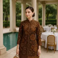Inspirasi Model Tunik Batik Setelan Rok yang Simpel Tapi Mewah/AI