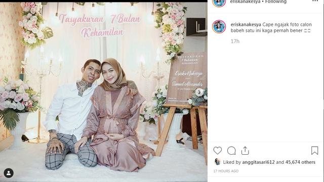 Young Lex dan istri (Foto: Instagram/@eriskanakesya)