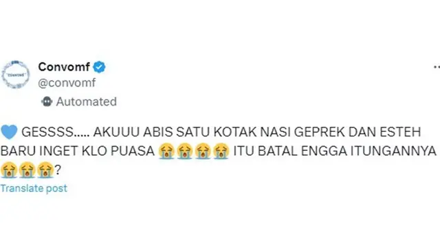 8 Alasan Netizen Batal Puasa Ini Bikin Geleng Kepala