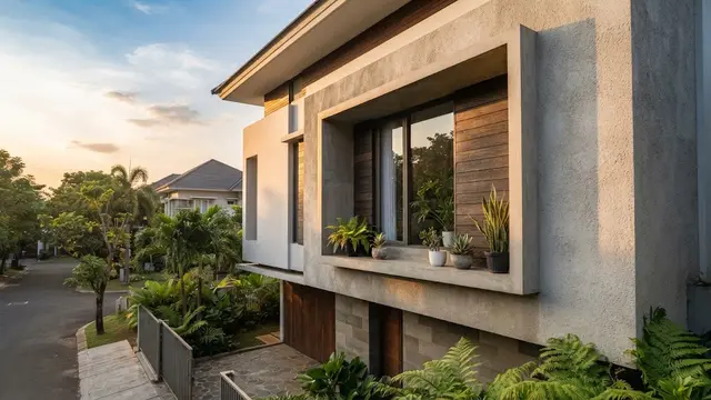Desain Fasad Rumah Menghadap Matahari Sore
