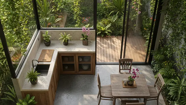 Inspirasi Dapur Tropis Kecil di Rumah Kampung