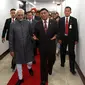 Wakil Presiden India Hamid Ansari (kiri) saat berkunjung ke Kantor DPD RI, Jakarta, Selasa (3/11/2015). Pembicaraan fokus pada hubungan demokrasi dan budaya antara Indonesia dan India. (Liputan6.com/Johan Tallo)