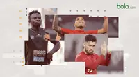 Pemain naturalisasi di Timnas Indonesia: Osas Saha, Alberto Goncalves dan Stefano Lilipaly. (Bola.com/Dody Iryawan)