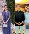 Di acara makan malam pasca menikah, Anisha Rosnah menjinjing tas kecil Dior dari seri Lady Dior Bag in Blue Croc yang diperkirakan menyentuh dengan harga Rp100juta ke atas. [@support.anishaik]