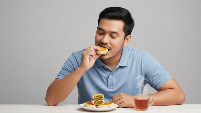 Ilustrasi kue pia kacang hijau