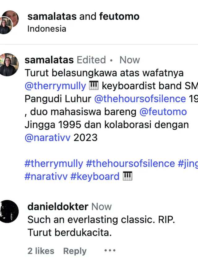 Therry Mully meninggal dunia