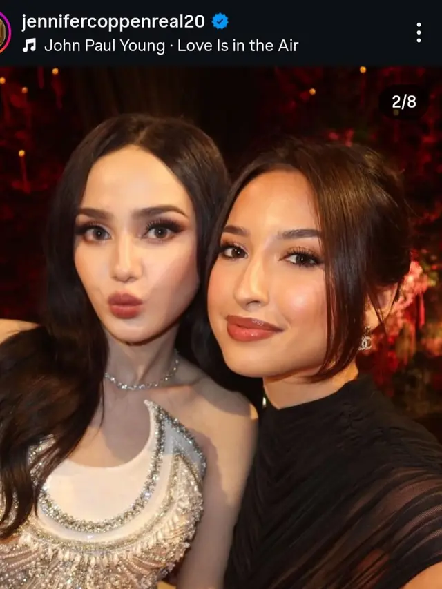 Jennifer Coppen menghadiri pernikahan El Rumi dan Syifa Hadju. (Instagram/ jennifercoppenreal20)