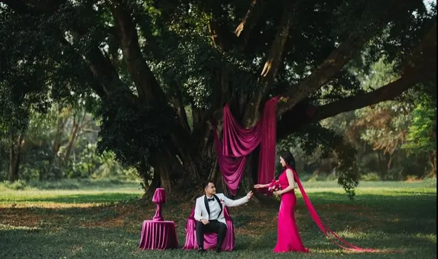 Padukan konsep elegan dan alam, 7 potret prewedding Febby Rastanty dan Drajat Djumantara ini unik 