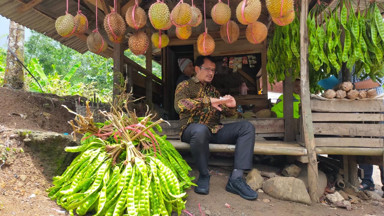 Dalam kunjungan kerjanya ke Garut bagian selatan beberapa waktu lalu, Wakil Bupati Garut Helmi Budiman sengaja menyempatkan diri, menikmati sajian ragam buah lokal dengan tampilan yang mengoda lidah tersebut.