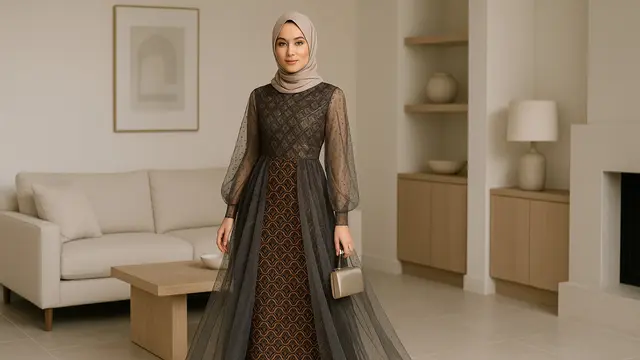 18 Model Gamis Batik Pesta Terbaru 2025, Tetap Syar’i tapi Tampil Glamor