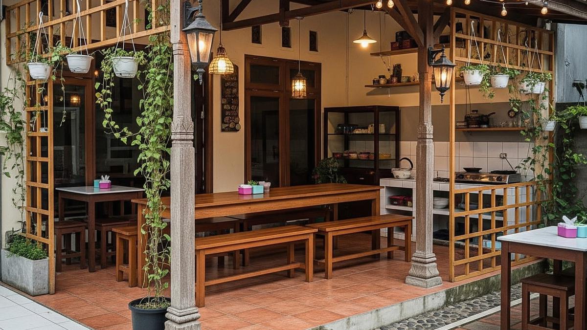 7 Model Warung dari Teras Rumah untuk Pensiunan yang Hemat Biaya Renovasi dengan Konsep Semi Outdoor