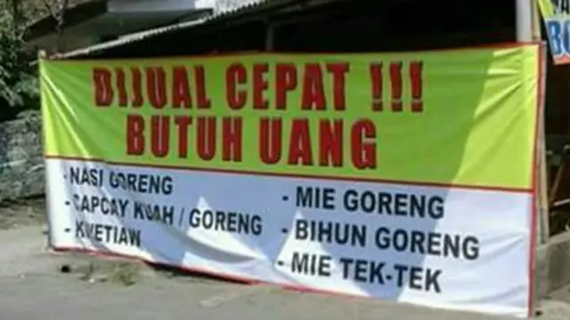 6 Tulisan Kocak Butuh Uang Ini Bikin Ngakak
