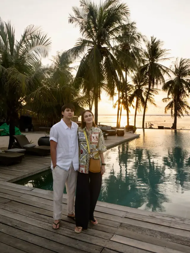 6 Gaya Liburan Luna Maya di Pulau Rote, Santai Bareng Maxime Bouttier