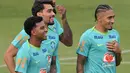 Latihan ini persiapan menjelang pertandingan sepak bola kualifikasi Piala Dunia 2026 melawan Chile dan Peru. (Nelson ALMEIDA/AFP)