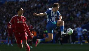 Brighton & Hove Albion sukses menaklukkan Liverpool dengan skor 2-1. (AP Photo/Ian Walton)