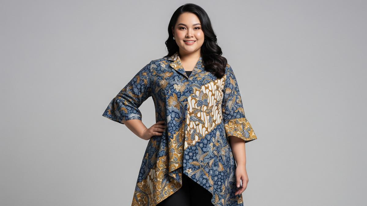 8 Tren Atasan Batik Kondangan 2026 untuk Wanita Gemuk, Bantu Bikin Percaya Diri