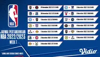 Jadwal dan Live Streaming NBA Week 7 di Vidio, 29 November - 5 Desember 2022. (Sumber : dok. vidio.com)