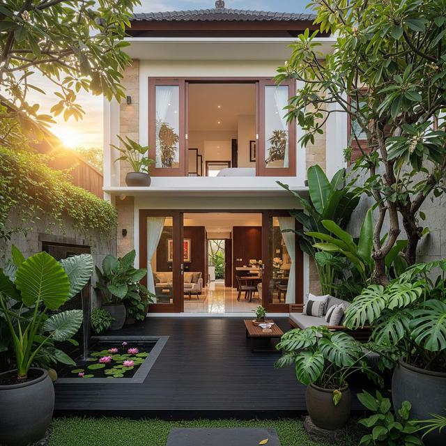 Model Rumah Sederhana Tapi Mewah dengan Taman Depan Kecil