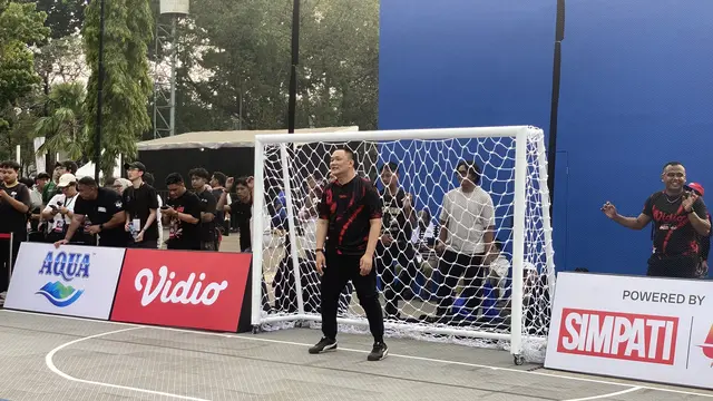 Wancoy dalam acara Vidio Sports Festival 2026 di Jakarta, Minggu (27/9/2026). (Liputan6.com/Nola Vemiliana)