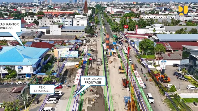 Pembangunan underpass Gatot Subroto di Kota Medan, Sumatera Utara. (Dok Kementerian PUPR)