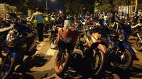 Sepeda motor balapan liar yang disita oleh Polresta Pekanbaru, beberapa waktu lalu. (Liputan6.com/M Syukur)