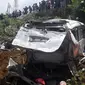 Kecelakaan di kawasan Puncak (Liputan6.com/ Achmad Sudarno)