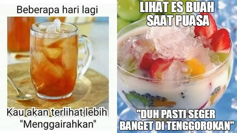 6 Meme Lucu Es Segar Tampak Menggoda Saat Puasa, Rintangan Ramadhan