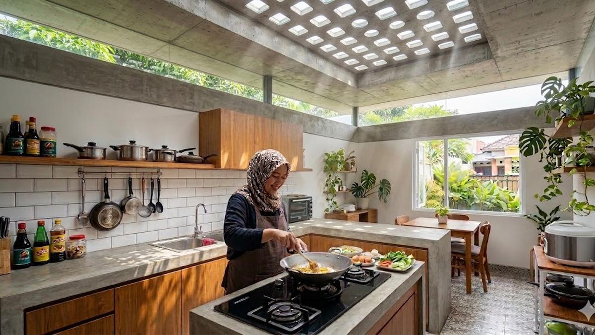 9 Inspirasi Atap Dapur Terbuka Agar Dapur Tidak Pengap, Renovasi Murah Simpel