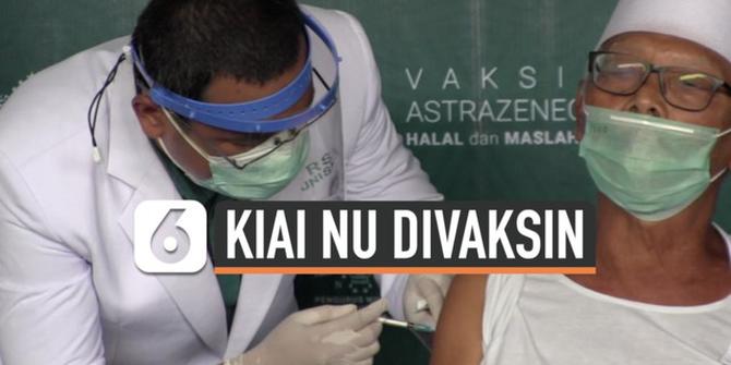 VIDEO: Lihat, Vaksinasi 100 Kiai NU dengan AstraZeneca Dipantau WHO dan UNICEF