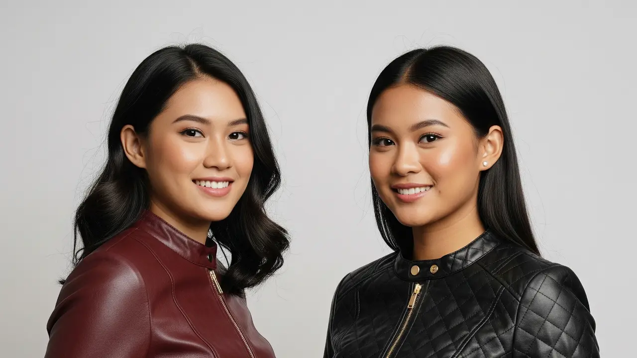 Model Outer Kulit Wanita Pendek Model Crop Trend 2025. Gemini