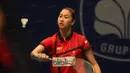 Febby Valencia Gani, pebulutangkis asal Indonesia ini turun di nomor ganda putri pada BCA Indonesia Open 2016. Berpasangan dengan Metya Inayah Cindiani, langkahnya sudah terhenti dari babak penyisihan. (Bola.com/Nicklas Hanoatubun)