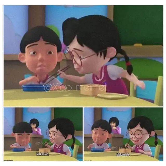 7 Meme Kisah Cinta Mail dan Mei Mei Upin Upin Ini Kocak