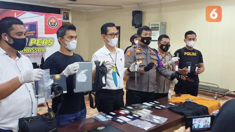 Jatanras Polrestabes Makassar tangkap komplotan perampok (Liputan6.com/Fauzan)