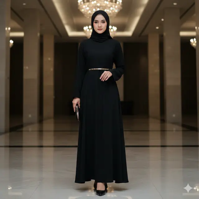 Model Gamis Abaya Polos