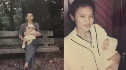 Wanita kelahiran Serang 26 Oktober 1994 ini kerap membagikan foto masa kecilnya bersama sang ayah dan ibu. (Liputan6.com/IG/@melatidaeva)