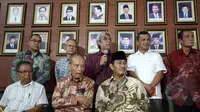 Salah satu rekomendasi Tim 9 kepada Presiden jokowi ialah tidak melantik calon Kapolri yang bersatus tersangka, Jakarta, Rabu (28/1/2015). (Liputan6.com/Faizal Fanani)