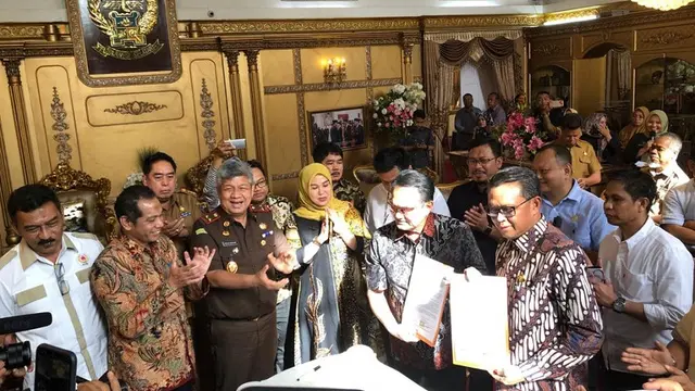 Penyelamatan sejumlah aset milik Pemprov Sulsel libatkan KPK, Kejati Sulsel dan BPN (Liputan6.com/ Eka Hakim)