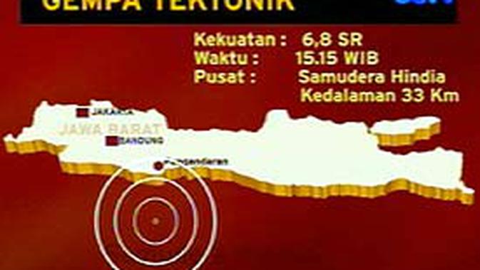 Pangandaran Diterjang Gempa dan Tsunami - News Liputan6.com