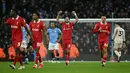 Keunggulan Liverpool bertambah di menit ke-37, kali ini lewat tendangan mendatar dari kaki Dominik Szoboszlai. (Paul ELLIS/AFP)