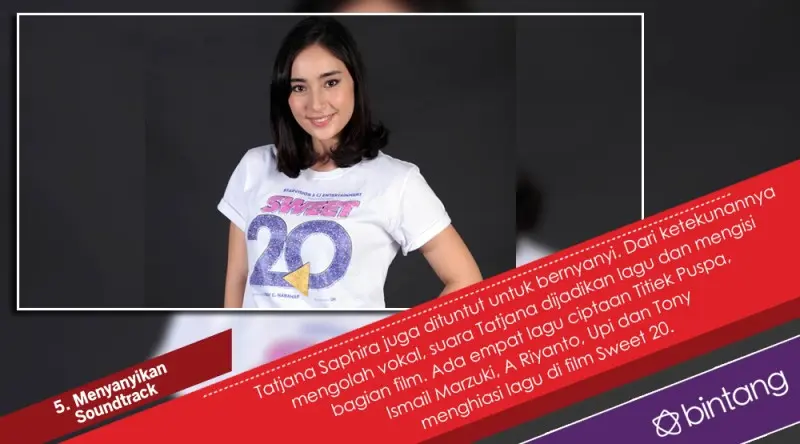 5 Pengalaman Berkesan Tatjana Saphira Main di Sweet 20. (Digital Imaging: Nurman Abdul Hakim/Bintang.com)