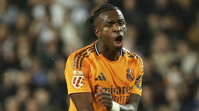 Winger Real Madrid, Vinicius Jr (c) AP Photo/Alberto Saiz
