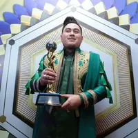 Nassar meraih kemenangan di Indonesian Dangdut Awards 2017. (Deki Prayoga/Bintang.com)