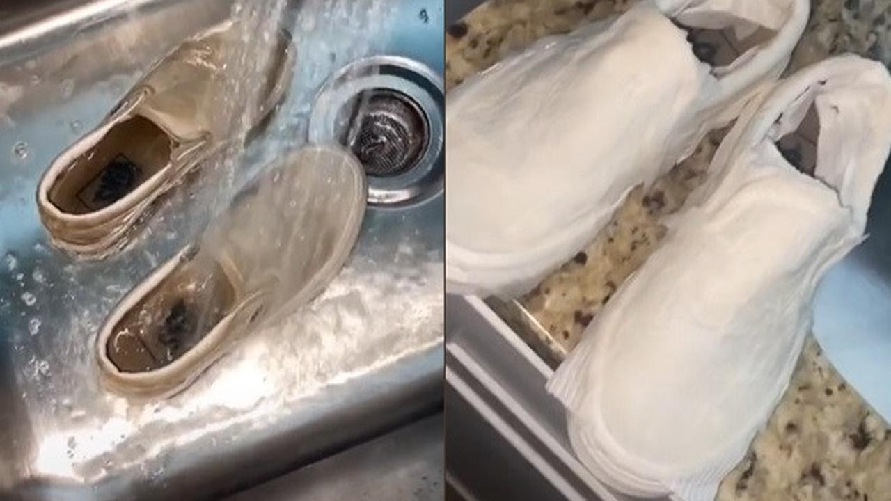 trik cuci sepatu putih