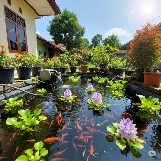 Halaman Rumah Sederhana Tapi Indah. Foto: Gemini