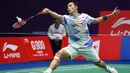 Jonatan Christie berhasil memastikan tiket melaju ke final China Masters 2024. (China OUT/STRINGER/AFP)