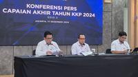 Staf Ahli Bidang Ekologi dan Sumber Daya Laut, Kementerian Kelautan dan Perikanan (KKP), Hendra Yusran Siry dalam konferensi pers, Jakarta, Selasa (17/12/2024). (Ayu/Merdeka.com)