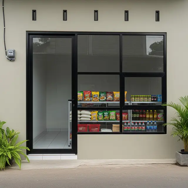 9 Desain Pintu dan Jendela Warung Sembako, Fungsional dan Estetis