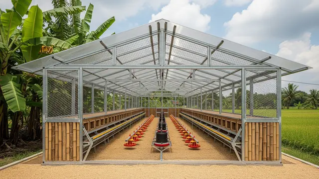 Inspirasi Kandang Ayam Modern dengan Atap Transparan