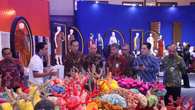 Presiden Jokowi membuka acara UMKM Export BRILian Preneur 2019. Sumber foto: Document/BRI.