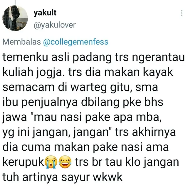 6 Potret Orang Salah Paham dengan Bahasa Daerah Ini Bikin Tepuk Jidat